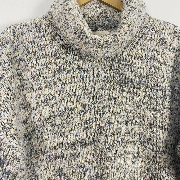 Lou & Grey Sequined Marled Chunky Wool Blend Turtleneck Sweater - Picture 9 of 14
